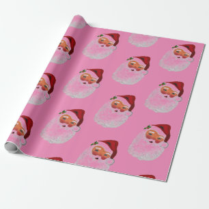 Papier Cadeau Santa Claus Vintage Rétro Noël Charmant