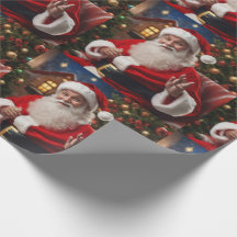 Santa Clause souriant et agitant
