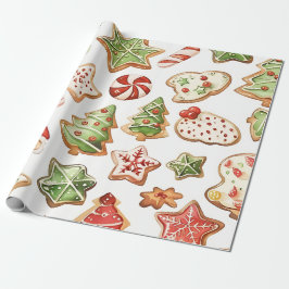 Papier Cadeau Santa Cookies 