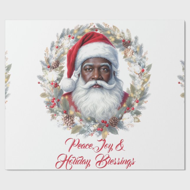 Papier Cadeau Santa Holiday Blessings Flat Card (Plat)