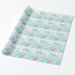 Papier Cadeau Santa surfante