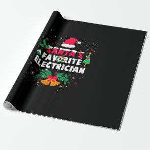 Papier Cadeau Santas Electricien favori Noël Noël Noël Cadeau