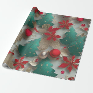 Papier Cadeau Sapin de Noël