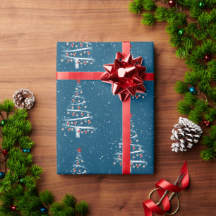 Papier Cadeau Sapin de Noël Baseball et chaussettes rouges