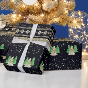 Papier Cadeau Sapin de Noël scandinave