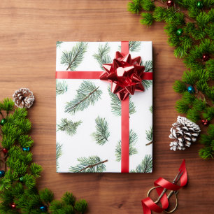 Papier Cadeau Sapin de Noël vert