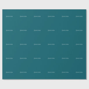 Papier Cadeau Sarcelle foncée Moderne Minimaliste Tendance Votre