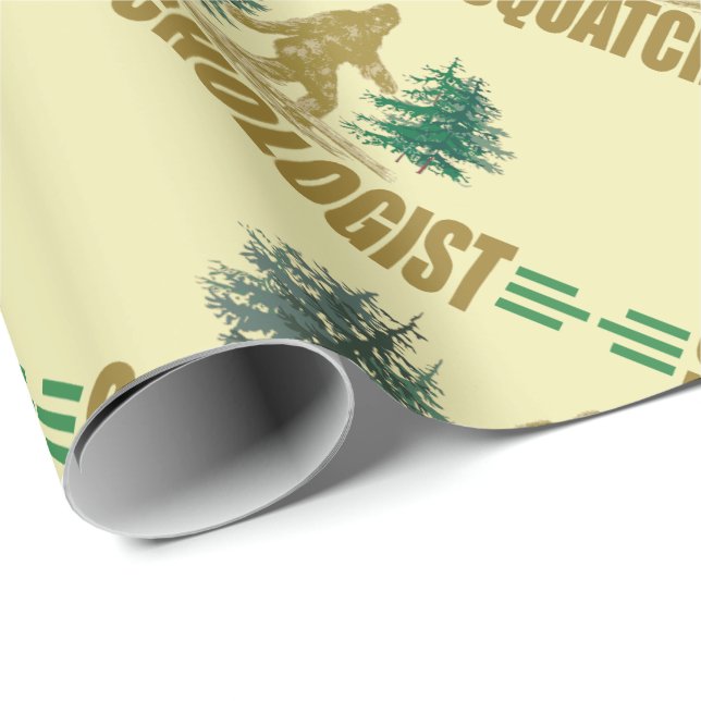 Papier Cadeau Sasquatch humoristique (Coin rond)