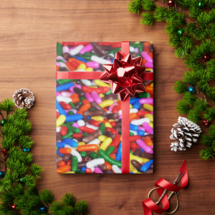 Papier Cadeau Saupoudrer de bonbons
