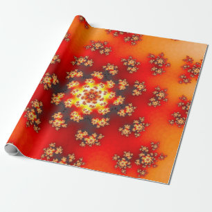 Papier Cadeau Sauterelles florales en fleurs de cerisiers