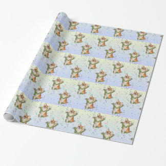 Papier Cadeau Sautez pour le papier d'emballage de corgi de joie