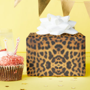 Papier Cadeau sauvage Safari animal guépard empreinte de léopard
