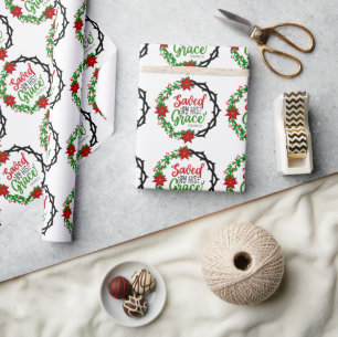 Papier Cadeau Sauvé par Sa Grace Christmas Wreath