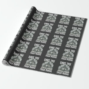 Papier Cadeau Sauvez les pandas d'ordures - Funny Raccoon sensib