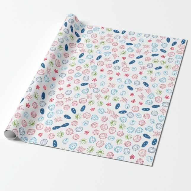 Papier Cadeau Sauvez votre vie des bactéries (Déroulé)
