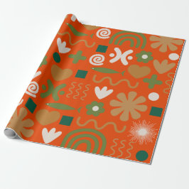 Papier Cadeau Scandinave Russe rétro Motif de Noël