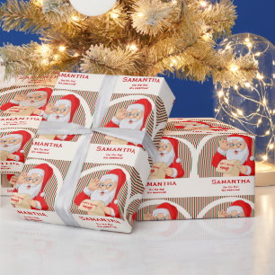 Papier Cadeau Scellé par Père Noël Nice List No Peeking Christma