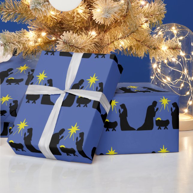 Papier Cadeau Scène de la Nativité (Vacances)