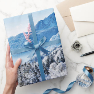 Papier Cadeau Scène hivernale personnalisée 