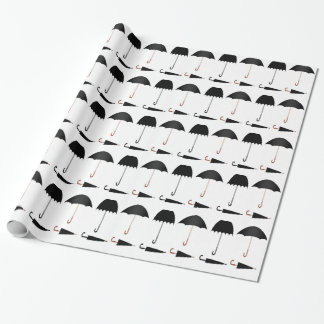 Papier Cadeau Scénographie de vecteur de parapluie
