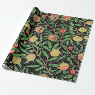 Papier Cadeau Schéma floral de la grenade à fruits William Mor