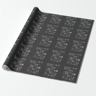 Papier Cadeau Science Physique Chimie des mathématiques Biologi