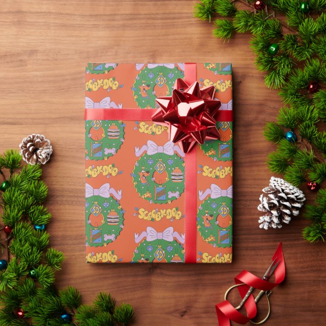 Papier Cadeau Scooby-Doo Holiday Snack Wreath Graphic (Cadeau de vacances)