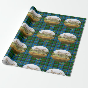 Papier Cadeau Scottish Dunvegan Castle & MacLeod Clan Tartan
