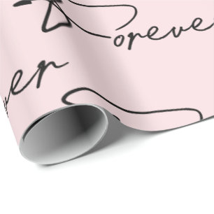 Papier Cadeau Script moderne mariage Forever