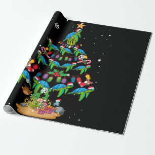 Papier Cadeau Sea Turtles Lover Xmas Sea Turtle Christmas Tree