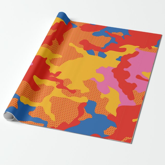 Papier Cadeau Seamless camouflage background pattern. Seamless c (Déroulé)