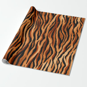 Papier Cadeau seamless tiger skin pattern. hand drawn