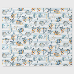 Papier Cadeau Seashells Beach Ocean Sea Water Motif Art