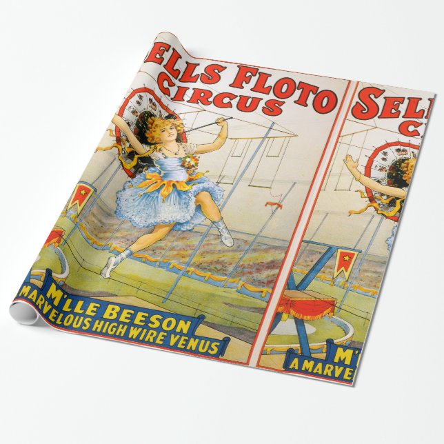 Papier Cadeau Sells Floto Circus (Déroulé)