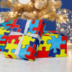 Papier Cadeau sensibilisation sur l'autisme-Puzzle par Shirley T