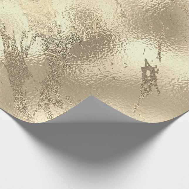Papier Cadeau Sepia Gold Stroke Marbre brillant Abstrait VIP (Coin)