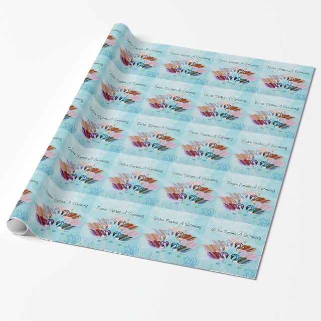 Papier Cadeau Sept cygnes une natation (Déroulé)