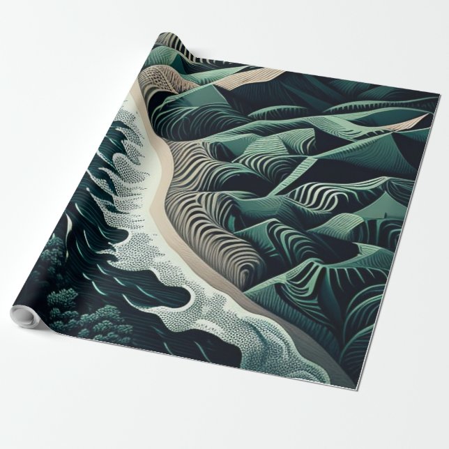 Papier Cadeau Serene Shores (Déroulé)