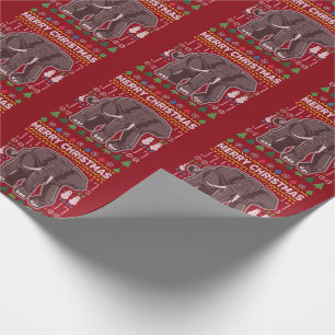 Papier Cadeau Série d'éléphants de mauvais Sweat de Noël