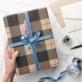 Papier Cadeau sériole jaune et noir coché