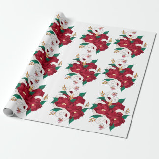 Papier Cadeau Serpent aux fleurs
