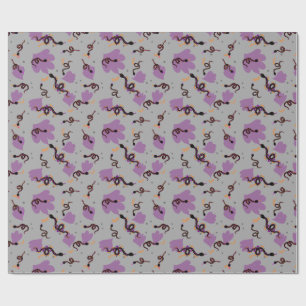 Papier Cadeau serpents d'Halloween gris
