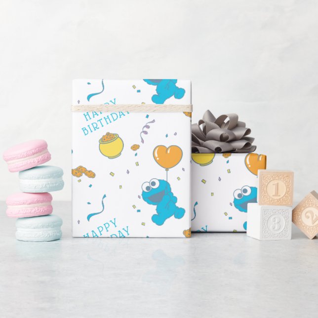 Papier Cadeau Sesame Street | Cookie Monster Birthday (Baby Shower)