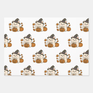 Papier cadeau Set Halloween / Pomeranian