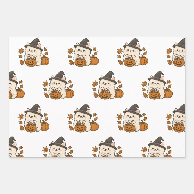 Papier cadeau Set Halloween / Pomeranian (Devant 2)