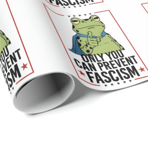 Papier Cadeau Seul vous pouvez empêcher le fascisme Patriote dém