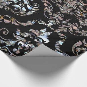 Papier Cadeau Shalliveye VX Baroque Damask Élégance brillante
