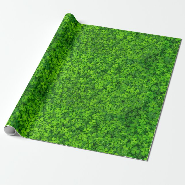 Papier Cadeau Shamrock (Déroulé)