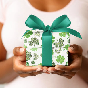 Papier Cadeau Shamrock vert Clover St. Patrick's Day