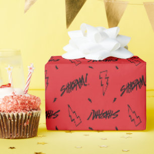 Papier Cadeau SHAZAM ! Furie des dieux   Motif de gribouillages